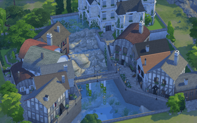 Old French Village - best sims 4 mods