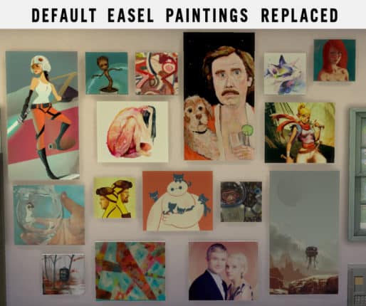 Replacement Paintings - best sims 4 mods