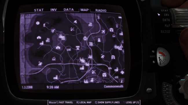 fallout 4 map with roads