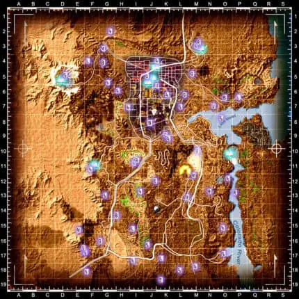 coloured map and icons