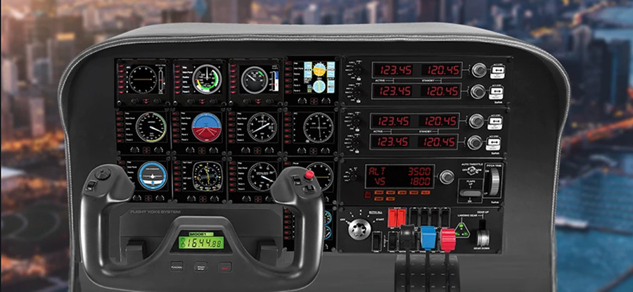 Prueba completa Logitech G Saitek Pro Flight Radio Panel Controlador de radio