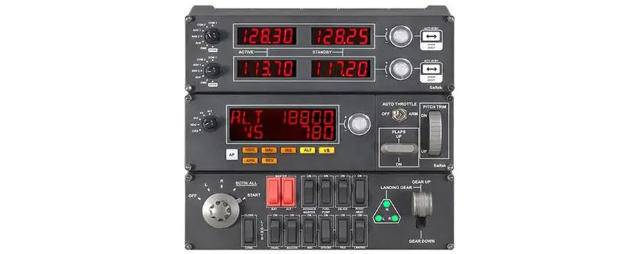 Pruebe el controlador de radio del panel de radio de vuelo Logitech G Saitek Pro