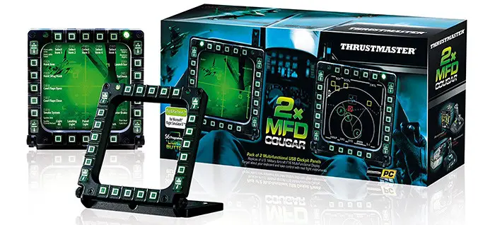 ThrustMaster MFD Cougar - Paquete de 2 paneles de cabina USB multifuncionales